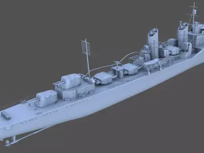 IJN FUBUKI - Commercial license - 1-100 scale 3D print model