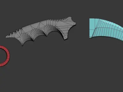 Karambit Knife Free low-poly 3D model