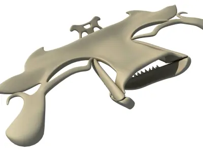 Hammerhead Shark Skull 3D model
