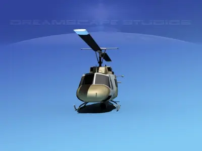 Bell UH-1N Army Desert 3D model