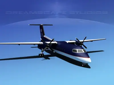 DeHavilland DHC-8-Q300 Astro Charter 3D model