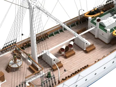 Statsraad Lehmkuhl Low-poly 3D model