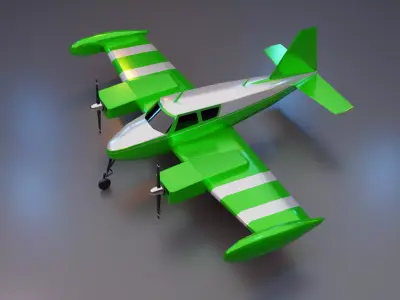 Private Plane - Low Poly Low-poly 3D model
