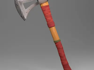 Stylized cartoon Axe  Low-poly 3D model