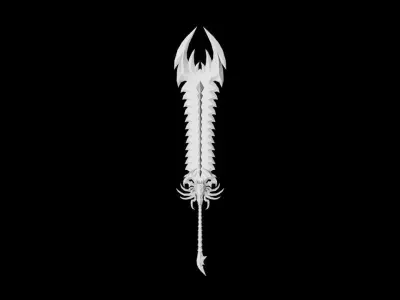 Scorpio Greatsword Low-poly 3D model