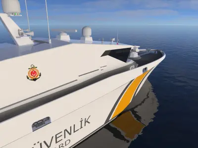 28m Turkish Coastguard Concept patrol boat 3D model