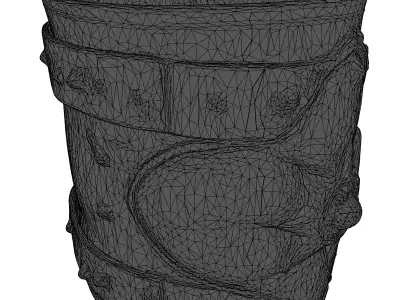 Ornate Leather Bracer Arm Guard 3D model