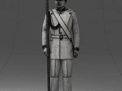 000115 Soviet Honor Guard Officer 0116 3D model