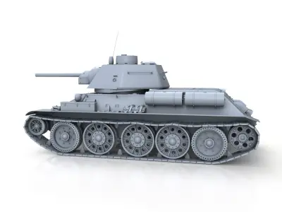 OT-34-76 - Model 1943 - Soviet Flame-Thrower Tank 3D model