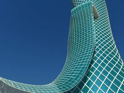 Abu Dhabi Capital Gate 3D model buy