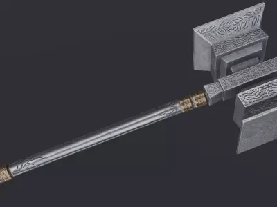 Hammer 02 Low-poly 3D model purchase