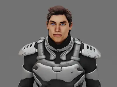 TROOPER  rigged - animated character 3D model
