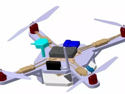 High-Precision 3D Drone Model - Fully Detailed and Textured 3D model