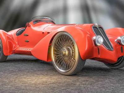 alfa romeo 8c 2900 spider 3D model