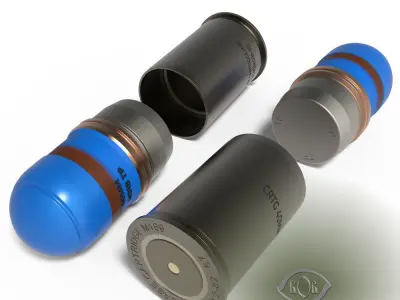 M918 40mm Projected Grenade Shell Projectile Cartridge 3D model