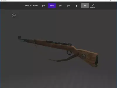 Kar98 with scope - homework low - poly - game-reedy Free low-poly 3D model