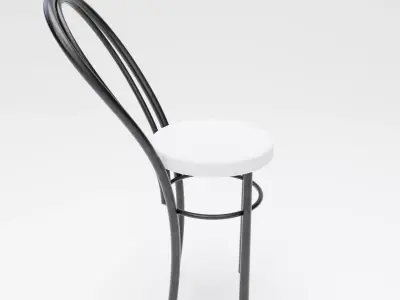 Classic Metal Bistro ChairGame Ready 3D Model Free low-poly 3D model