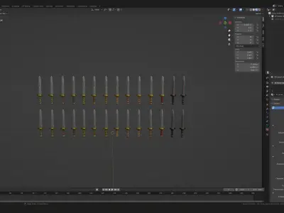 Stylized PBR Little Sword Pack V2 Low-poly 3D model