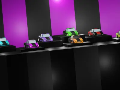 Lowpoly Vehicles - Part 2 - Sport Cars Low-poly 3D model