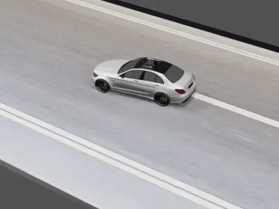 Mercedes Benz Animation Free 3D model