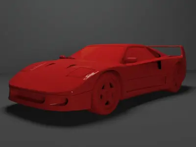 Ferrari F40 3D Model Ready For Print Free 3D print model