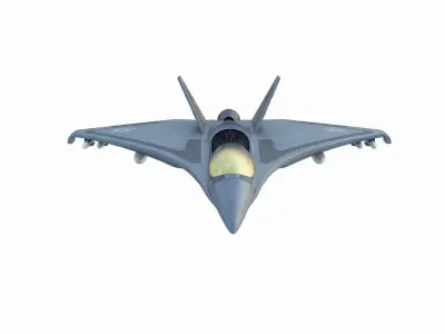 Sci-FI Futuristic Aircraft Fighter Concept 3D model