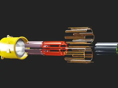 Stator electric motor 3D model