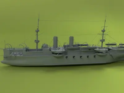 Brazilian Cruiser Almirante Tamandare 3D model