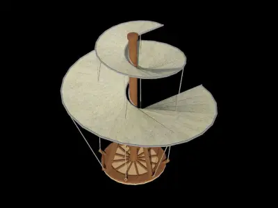  Aerial Screw Low-poly 3D model