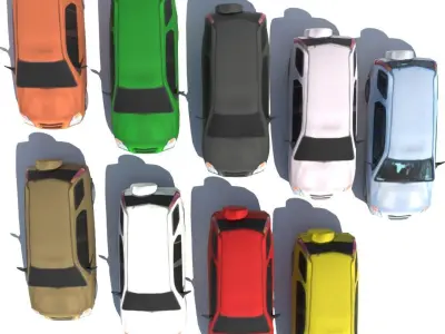 Honda SUV low poly Low-poly 3D model