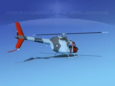 Bell OH-58B Mexican Air Force 1 3D model
