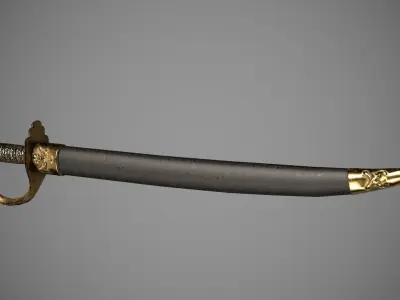 Pirates Sword Low-poly 3D model