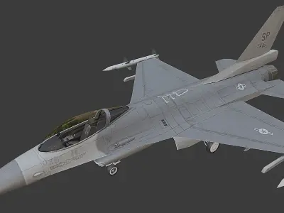 F16 Falcon Low-poly 3D model