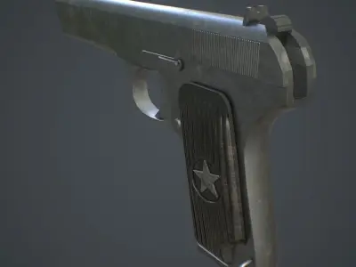 Tokarev Pistol TT Low-poly 3D model