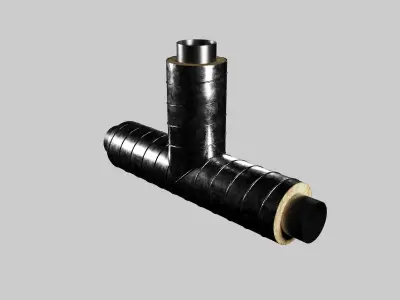 Fittings for insulated pipes highpoly 3D model