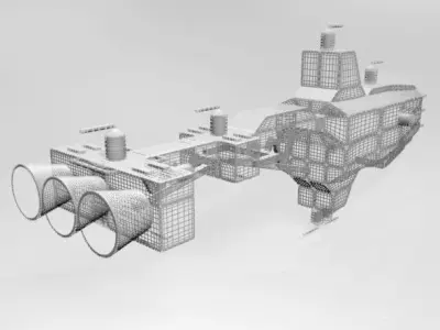 Space Cruiser 01 3D model