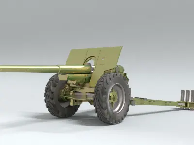 laos Game Cannon Low-poly 3D model