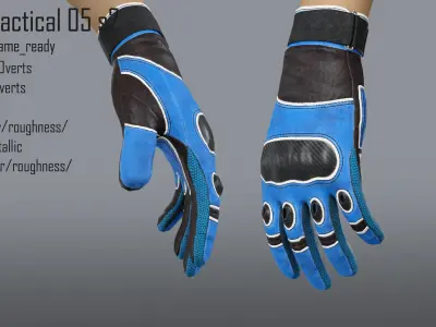 FPS hand glove tactical 05 s2 Low-poly 3D model