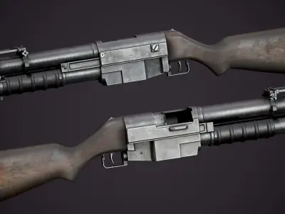China Lake Grenade Launcher Low-poly 3D model