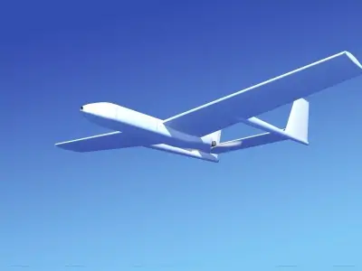 Mohajer 3 Drone Unmarked 3D model