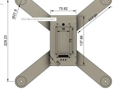 Fully 3D Printable 7 inch Quadcopter Drone 3D print model