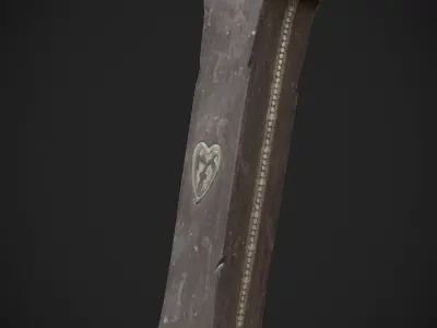 Caucasian Kindjal Dagger Low-poly 3D model