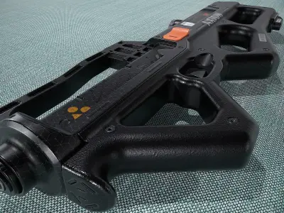 Gun-Sci-Fi-Axion Low-poly 3D model