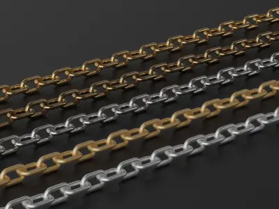 Chain set of links 3D model
