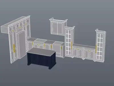 classic kitchen Free 3D model purchase