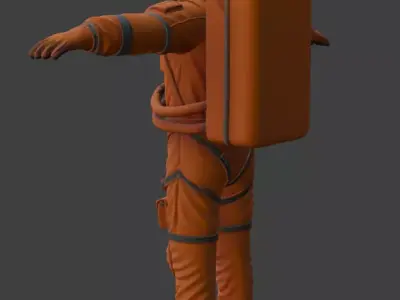 Realistic Astronaut Space Suit 3D model 12