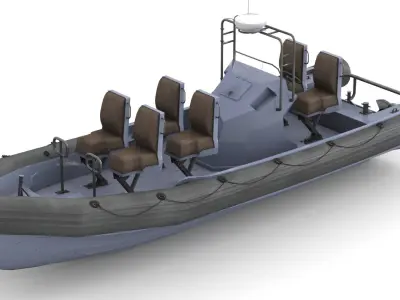 Rigid Hull Inflatable Boat RHIB 3D model