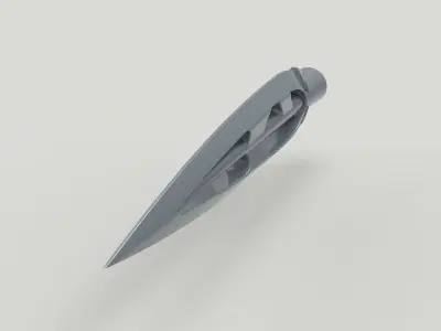 Spear spike of Erik Killmonger from movie Black Panther 3D model