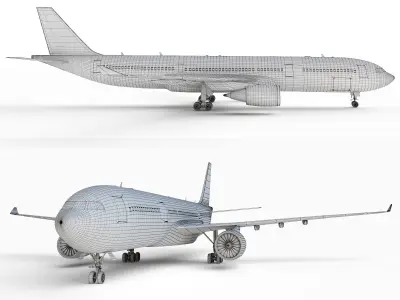 Airbus A330 Aeroflot 3D model