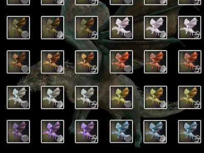 Tint Treasury for Celestial Dragonis Low-poly 3D model